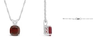 Macy's Garnet (2-3/4 ct. t.w.) Pendant Necklace in Sterling Silver. Also Available in  Blue Topaz (2-3/4 ct. t.w.)